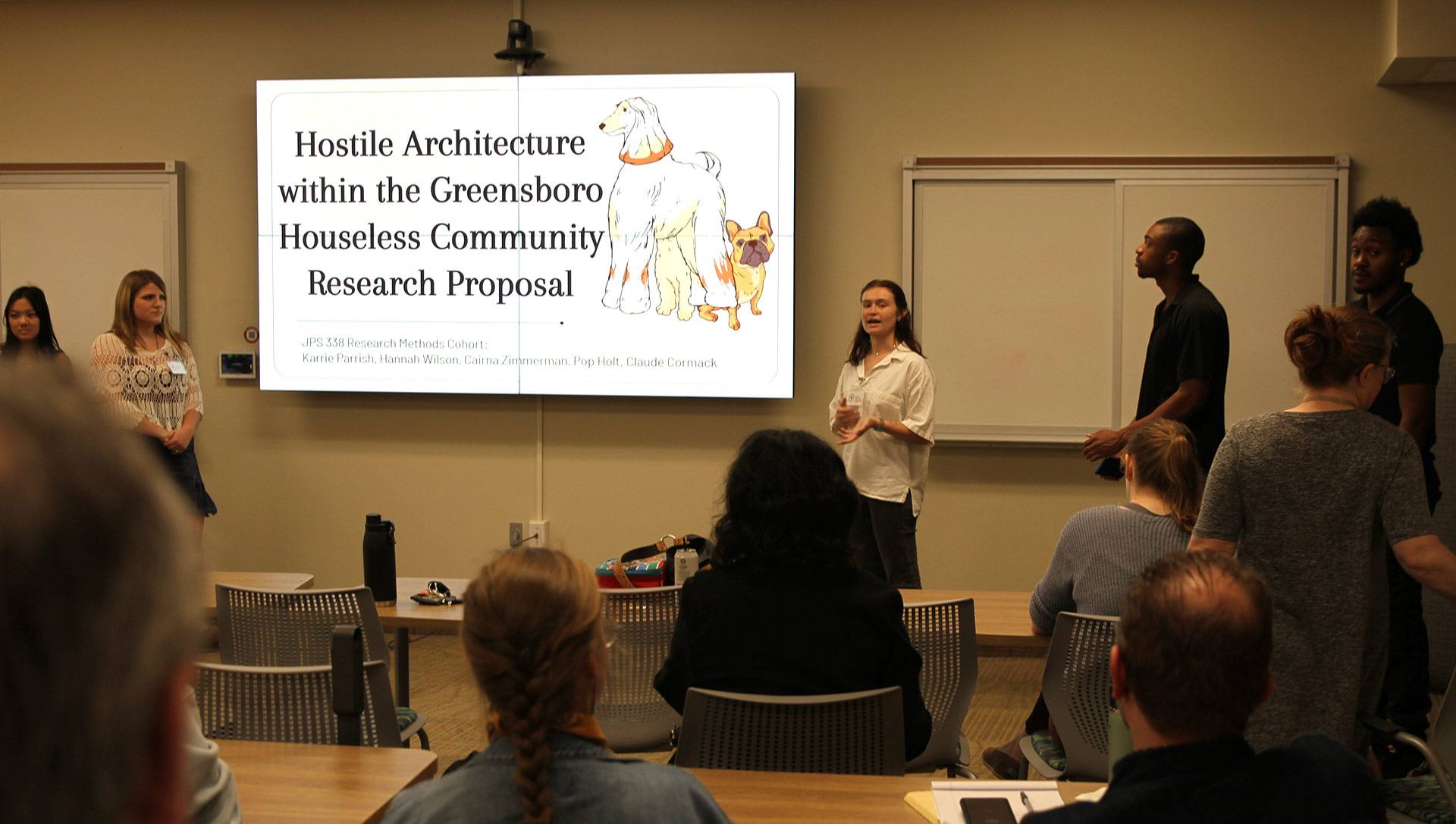 Students presenting their research at GUS 2024